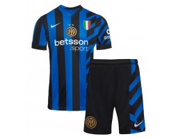 Inter Milan Lautaro Martinez #10 Domáci Detský futbalový dres 2024-25 Krátky Rukáv (+ trenírky)